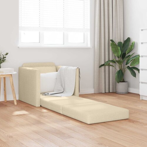  Krevet na razvlačenje Krema 74 x 77 x 81 cm tkanina Slike