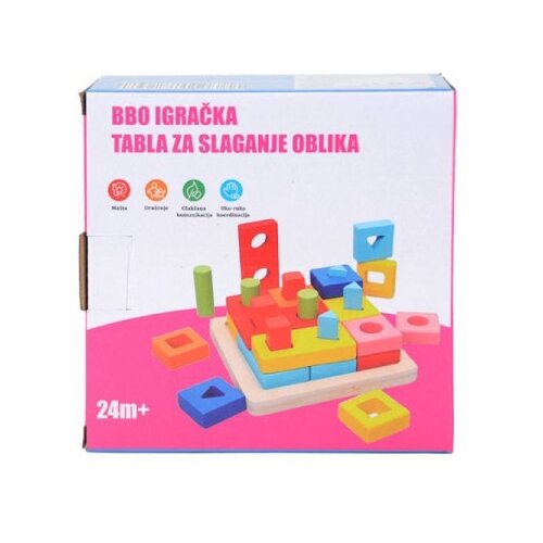 Bbo drvena igracka tabla za slaganje oblika ( GB-042 ) Cene