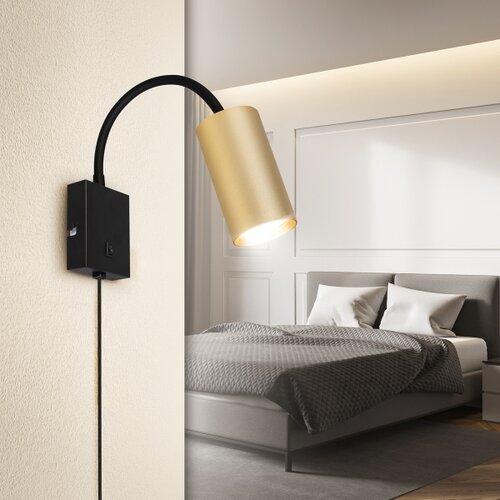  Brilagi - Fleksibilna zidna lampa SELE 1xGU10/30W/230V crna/zlatna Slike