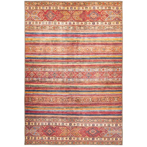 Kayoom RAVNO TKANA PREPROGA Faye 725 Multi / Rot 75/150 cm tkano večbarvno, rdeča Cene