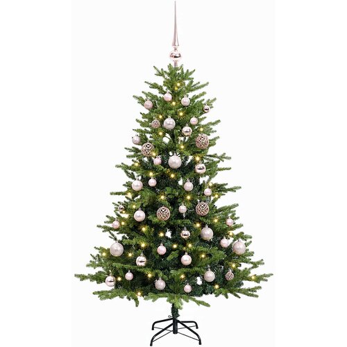  Umjetno božićno drvce s kuglicama 120 cm 150 LED lampica Slike
