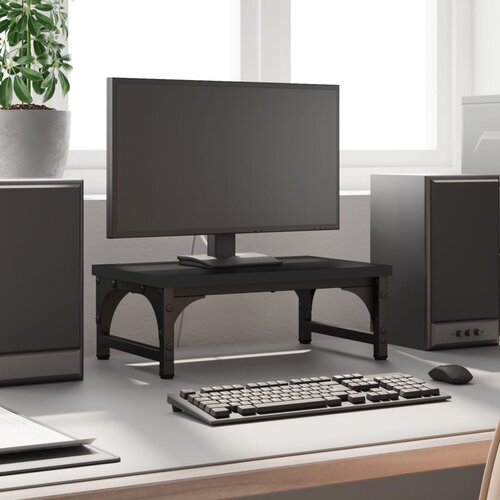 VidaXL Stalak za monitor crni 37 x 23 x 14 cm od konstruiranog drva Slike