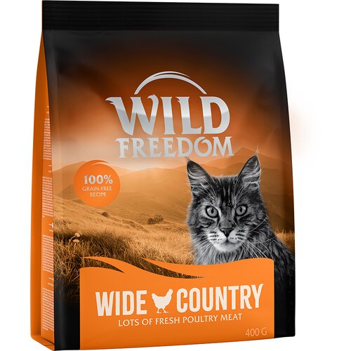 Wild Freedom suha mačja hrana 2 x 400 g po posebni ceni! - Adult "Wide Country" perutnina - recept brez žit Cene