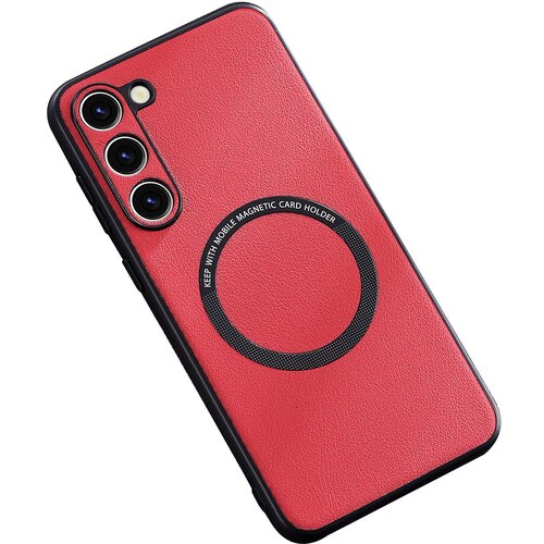 INORCO Za Samsung Galaxy S23 PU usnjeno ohi&amp;scaron;je TPU+PC hrbtni pokrov telefona združljivo s polnilnikom MagSafe, (22036171) Slike