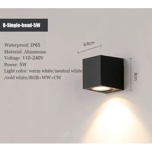  zidna led lampa jednostrana 5W IP65 &ndash; aluminijumsko kući&scaron;te Cene