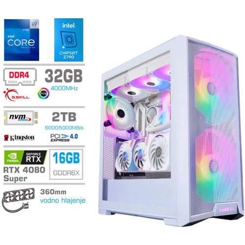 MEGA računalnik twr S10 i9-12900KF/RTX4080 Super/32GB/2TB-4.0/1000W/Brez os/bel rgb, (21602691) Cene