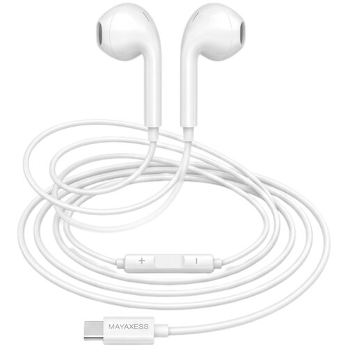 Oem Mayaxess, Žične USB-C slu&scaron;alke z vgrajenim mikrofonom za iPhone 15, Bela, (5000299391) Cene