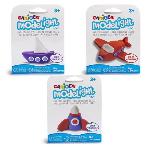 Carioca Modelight Vozila plastelin v več različicah 30gr 1kos - Slike