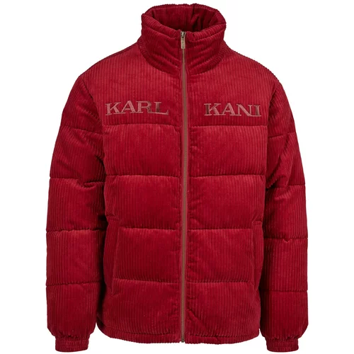 Karl Kani Zimska jakna 'Retro Corduroy' rubin rdeča / brusnica