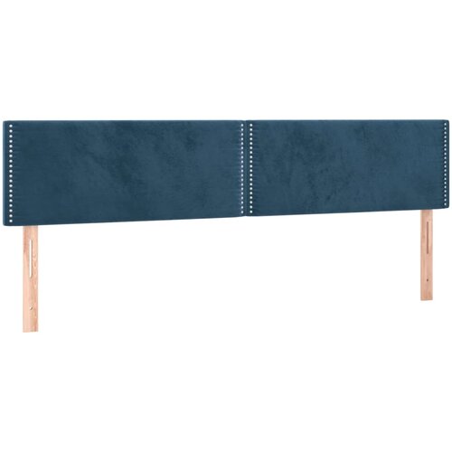 Maison Chic Posteljno vzglavje - Vzglavna omarica 2 kosa temno modro 100x5x78/88 cm žamet, (22078243) Cene