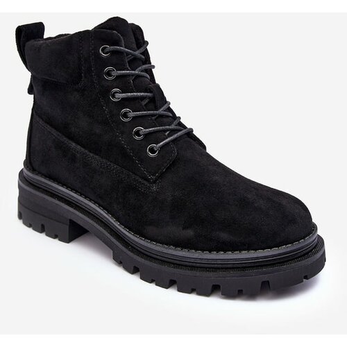 Kesi Suede Trappers Insulated Ankle Boots Black Alden Cene