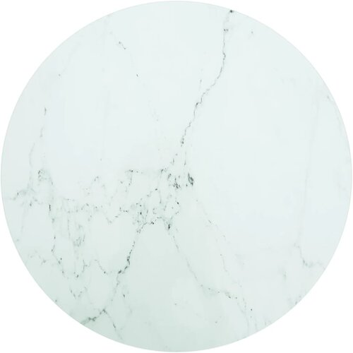 vidaXL Mizna plošča bela Ø70x0,8 cm kaljeno steklo z marmorjem Cene