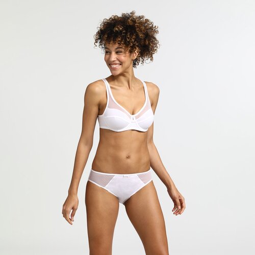DIM GENEROUS COTTON BIO SLIP - Women's panties made of organic cotton - white Cijene