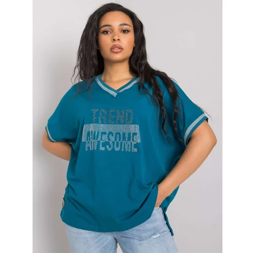 Fashion Hunters Oversized women's blouse with applique