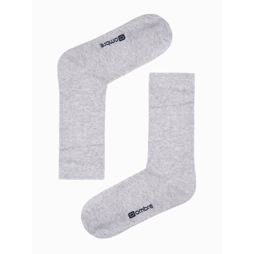 Ombre Clothing Men's socks U153 - grey 3 Slike