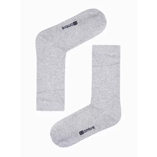 Ombre Clothing Men's socks U153 - grey 3