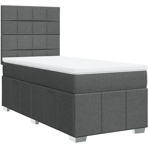 Maison Chic Box spring postelja - Vzmetna postelja z vzmetnico temno siva 90x190 cm blago SL5028, (21905102) Cene
