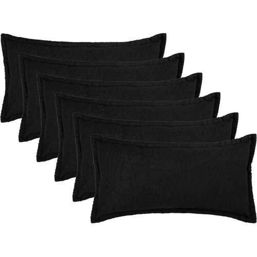  Presvlaka za jastuk 6 pcs HOUTEN Crna 40 x 80 cm Bouclé Cene