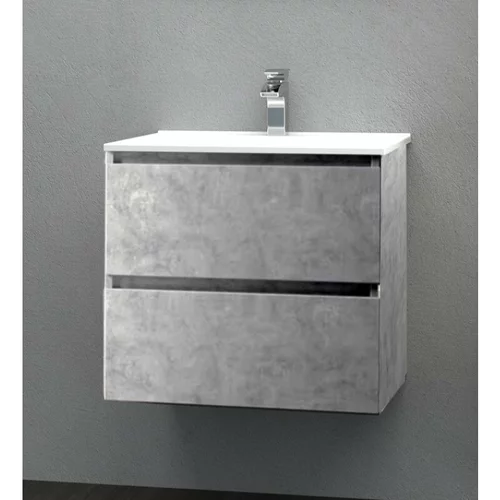 AQUA Podumivalniška omarica z umivalnikom Aqua (60 cm, videz betona)