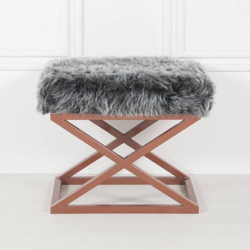 Atelier Del Sofa Capraz Plush - Copper, Grey CopperGrey Pouffe Cijene