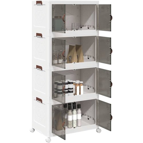  Složiva kutija za pohranu s kotačima 4nivoa 75 L 64x40x141,5 cm Cijene