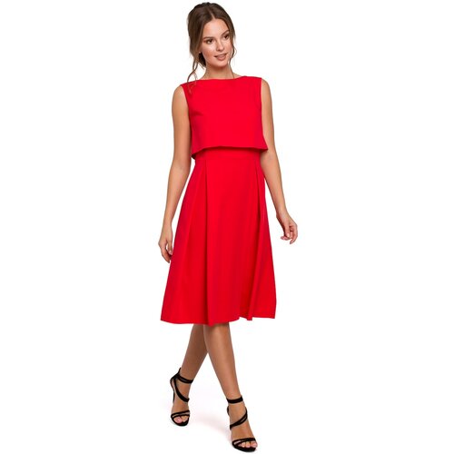 Makover Ženska haljina K005 crvena Slike