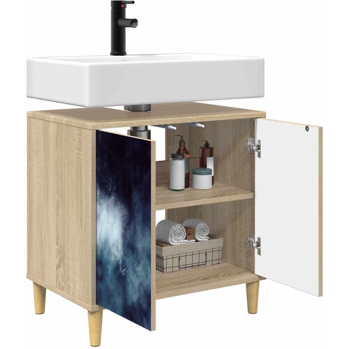  Kupaonski ormar RAALTE Sonoma 60 x 40 x 60 cm Konstruirano drvo Slike