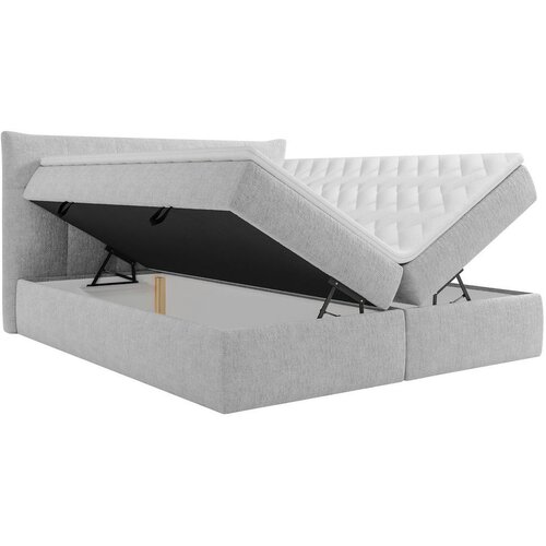 Boxxx POSTELJA Z VZMETNICO 160 cm x 200 cm , tekstil siva Slike