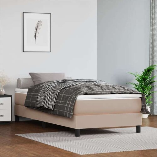  Madrac s oprugama boja cappuccina 80x200x20cm od umjetne kože Slike