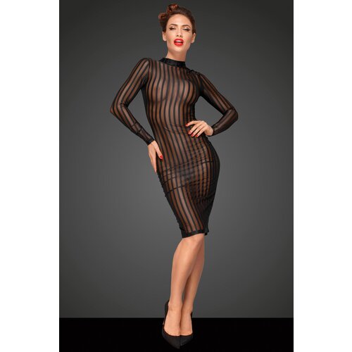 Noir Handmade F182 Classic Dress Made Out of Elastic Tulle Slike
