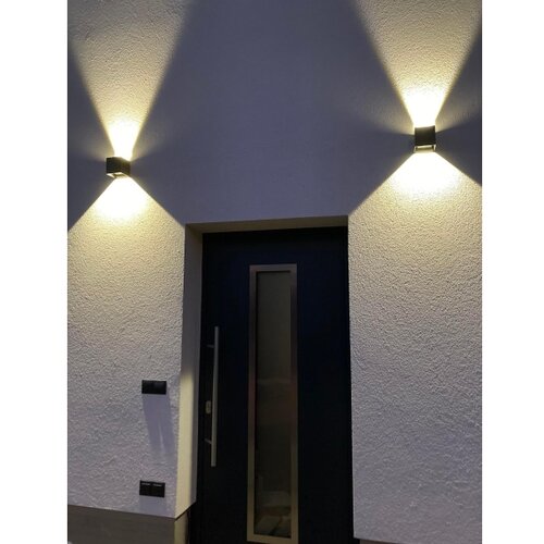  LED spolja&amp;scaron;nje zidno svetlo 2xLED/3W/230V IP54 crno Slike