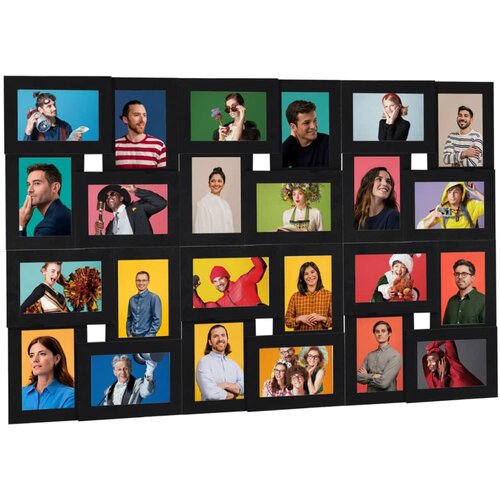vidaXL okvir za 24 fotografije (13 x 18 cm) crni mdf Cijene