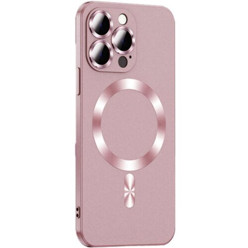 Onasi Silikonski ovitek Metalik MagSafe za iPhone 15 Pro - roza Cene