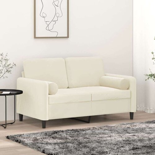  Dvosjed s ukrasnim jastucima krem 120 cm bar&scaron;unasti Cijene