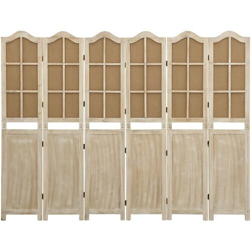 Maison Chic Paravan - Sobne pregrade 6-delni rjav 214x165 cm blago, (22111603) Cene