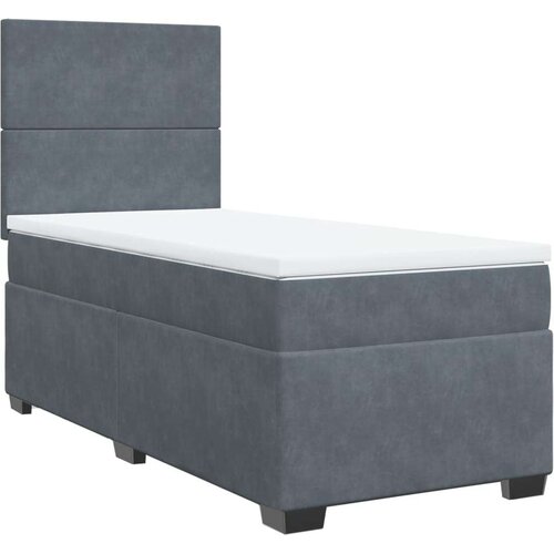 VidaXL box spring krevet s madracem tamnosivi 100x200 cm bar&amp;scaron;unasti Slike
