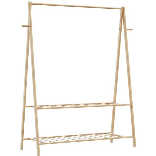 VidaXL Stalak za odjeću s policama 132x45,5x150,5 cm od bambusa Slike