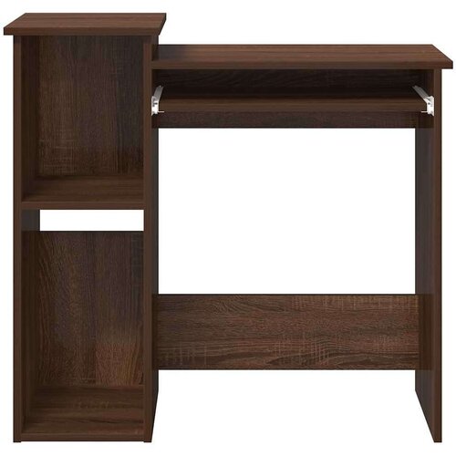 VidaXL Radni stol s policama boja smeđeg hrasta 84x40x78 cm drveni Slike