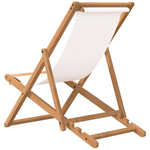  Ležaljka od tikovine 56 x 105 x 96 cm krem Slike