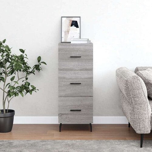 VidaXL Komoda boja hrasta sonome 34 5x34x90 cm od konstruiranog drva Slike