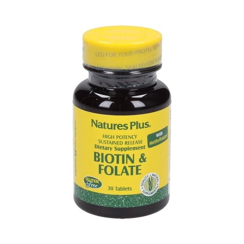 Nature&amp;#039;s Plus Biotin i folna kiselina Slike