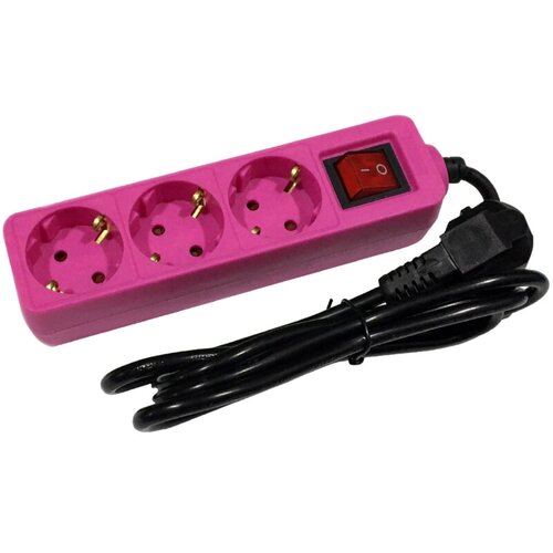  Produžni kabel s utičnicama (3-struko, roze boje, dužina kabela: 1,5 m) Cijene