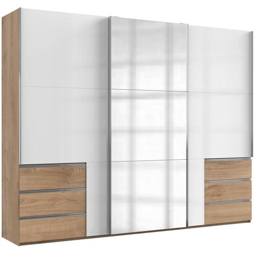 Modern Living Omara Z Drsnimi Vrati Level 36 D, Bela, Barva Hrasta Cene