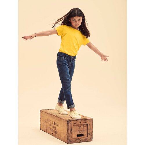 Fruit Of The Loom Yellow Girls' T-shirt Iconic Cene
