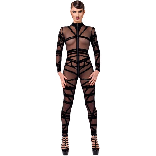 Noir Handmade F357 Bondesque Catsuit Black XS Cene
