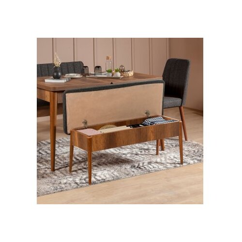 Hanah home trpezarijski set vina 1053 anthracite walnut Slike