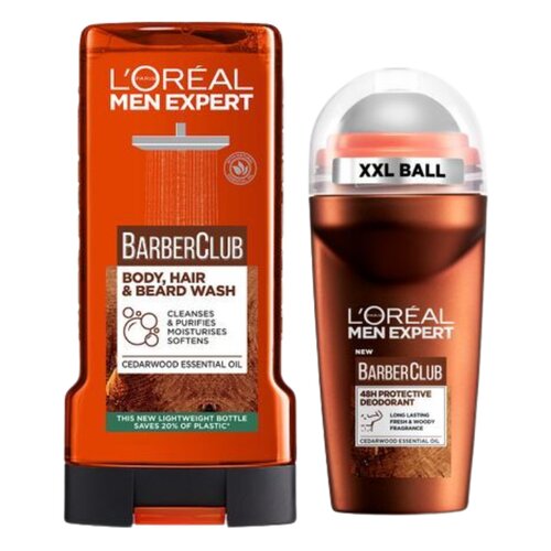 L´Oréal Paris L'Oreal Paris Men Expert Barber Club gel za tu&scaron;iranje 300ml + L'Oreal Paris Men Expert Barber Club dezodorans roll-on 50ml Cene
