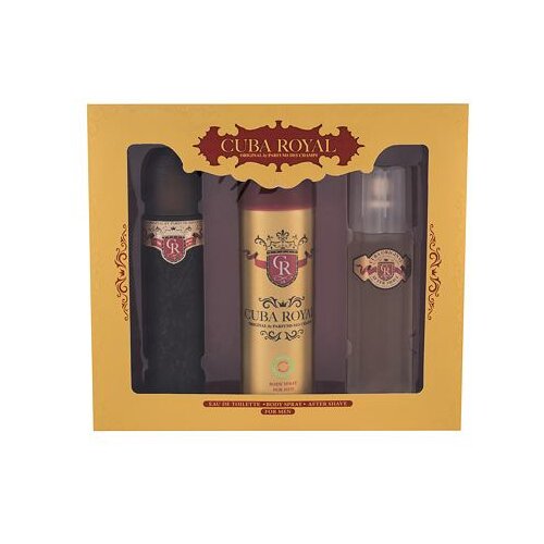 Cuba royal darovni set toaletna voda 100 ml + dezodorans 200 ml + vodica nakon brijanja 100 ml za muškarce Cijene