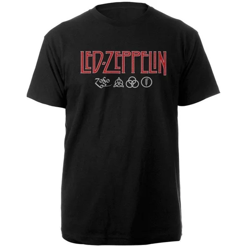 Led Zeppelin Košulja Logo & Symbols Black XL