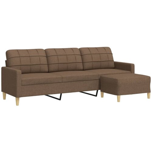 Maison Chic kavč - Sofa - Kanape trosed s stolčkom za noge rjav 210 cm blago, (21727713) Cene
